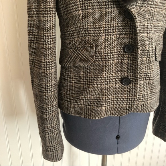 Juicy Couture Wool Tweed Blazer Removable Rabbit Fur Collar Vintage Y2k Rare - Picture 3 of 16
